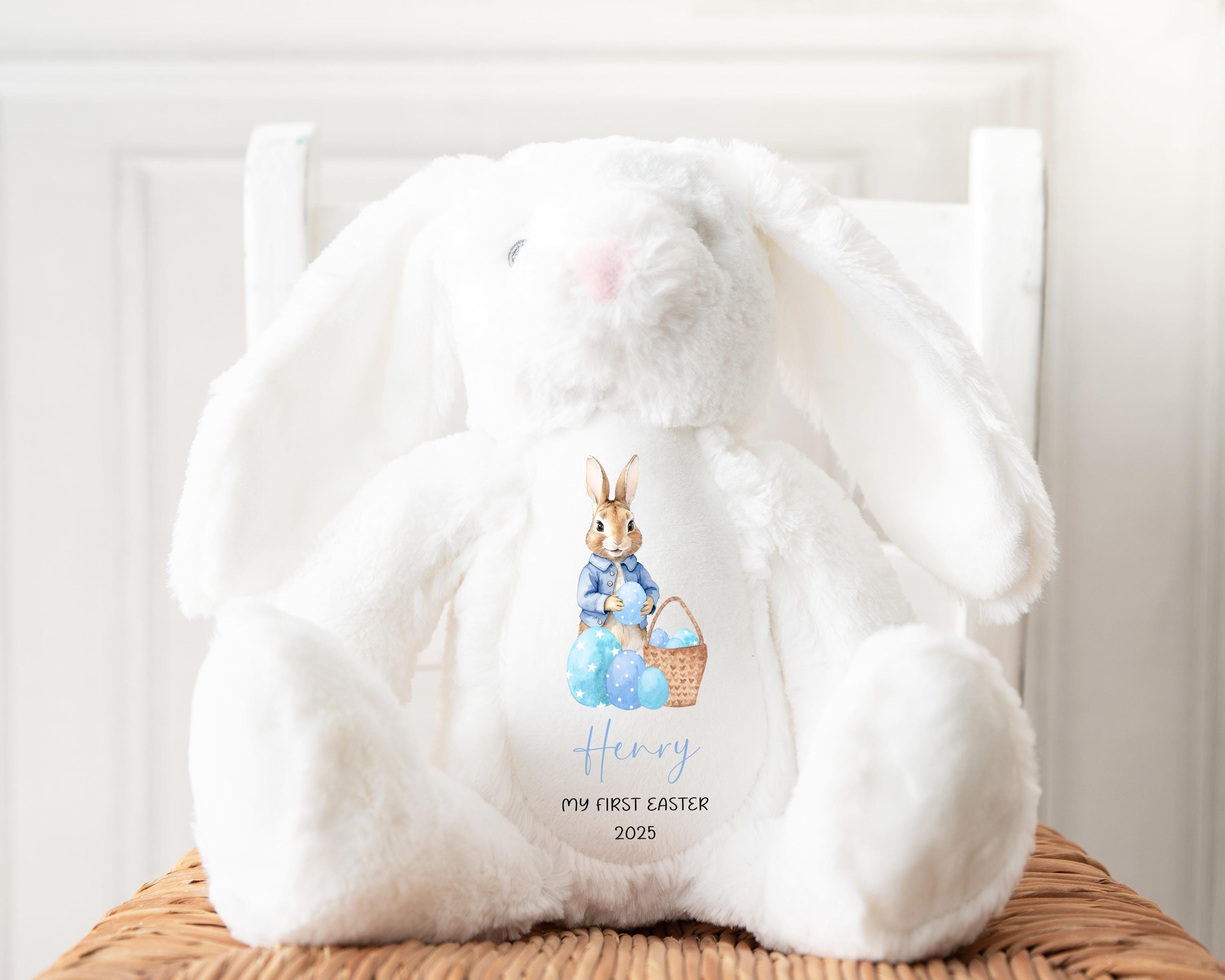 Personalized Easter Bunny Teddy: First Easter Gift Set, Baby Ornament