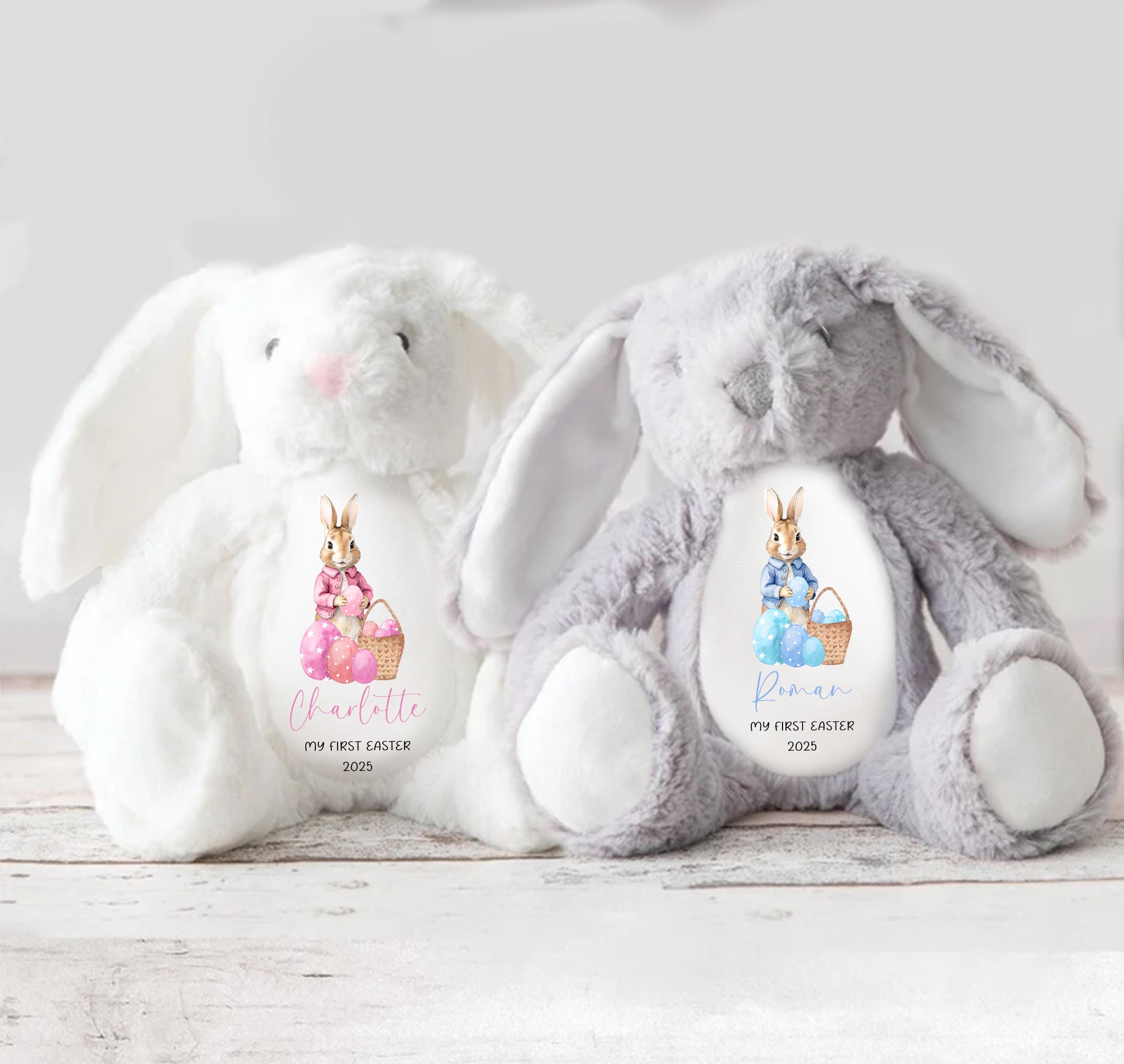 Personalized Easter Bunny Teddy: First Easter Gift Set, Baby Ornament
