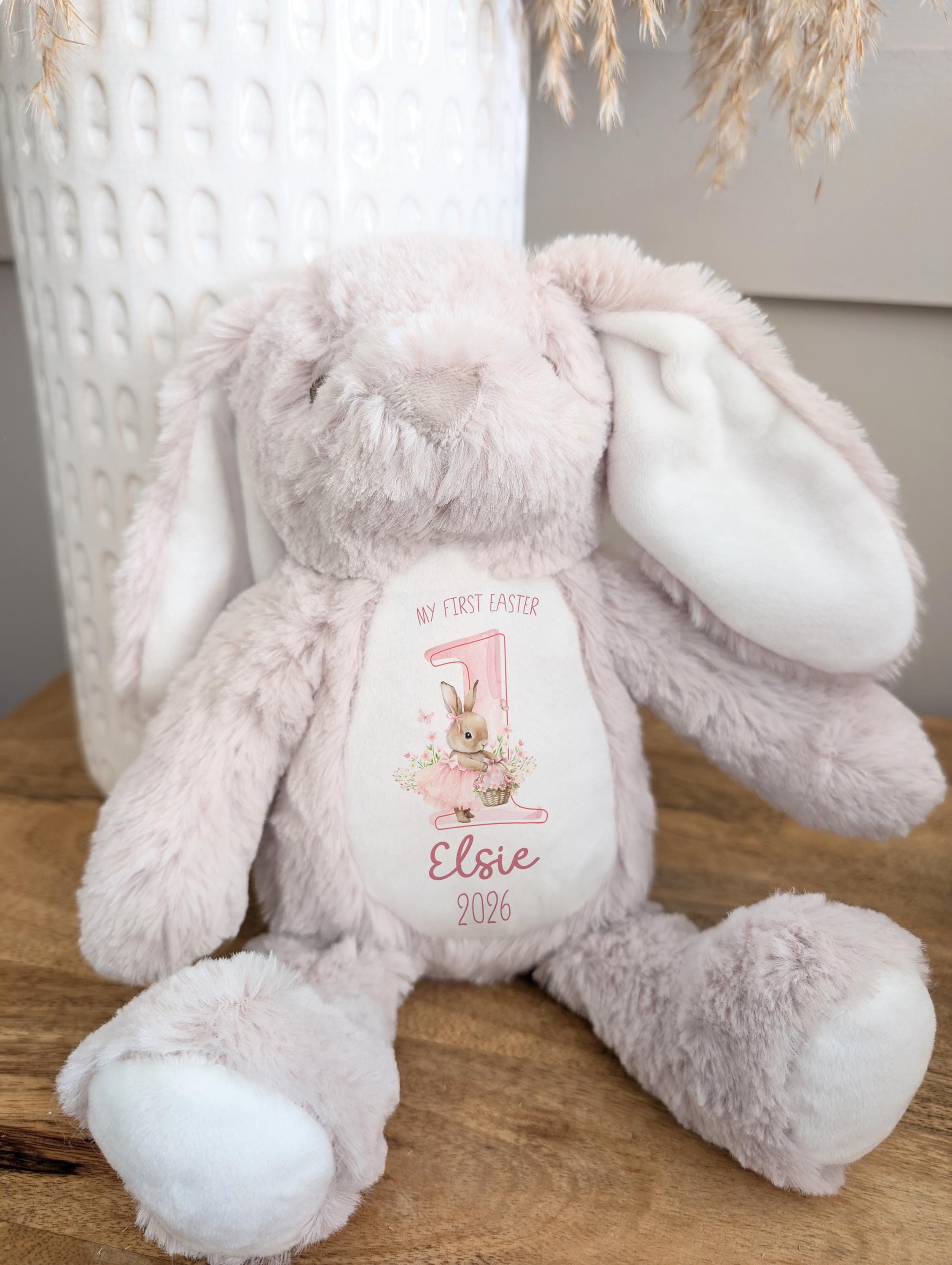 Personalized Easter Bunny Toy: My First Easter Gift, Soft Plush Keepsake