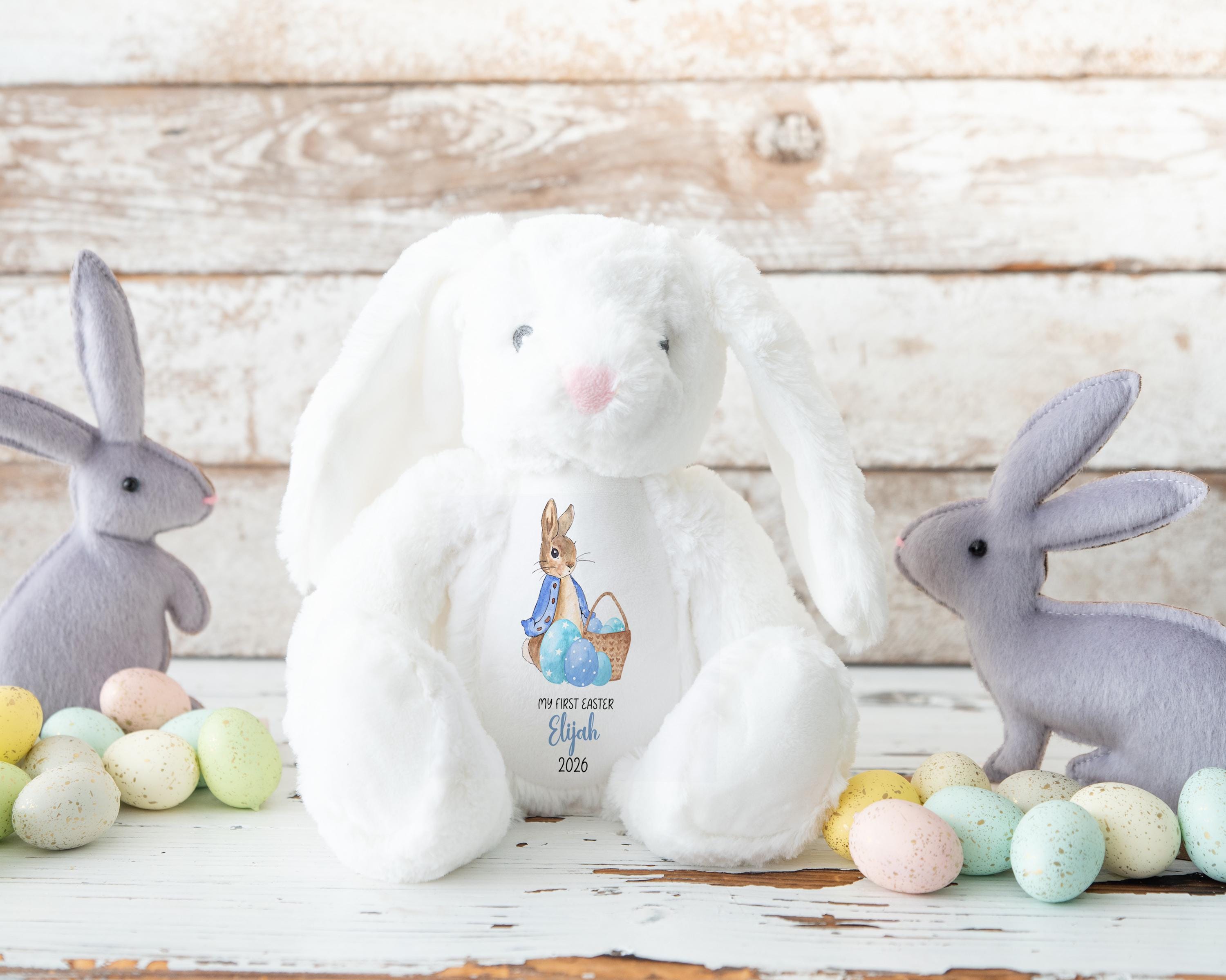 Personalized Easter Bunny Toy: My First Easter Gift, Soft Plush Keepsake