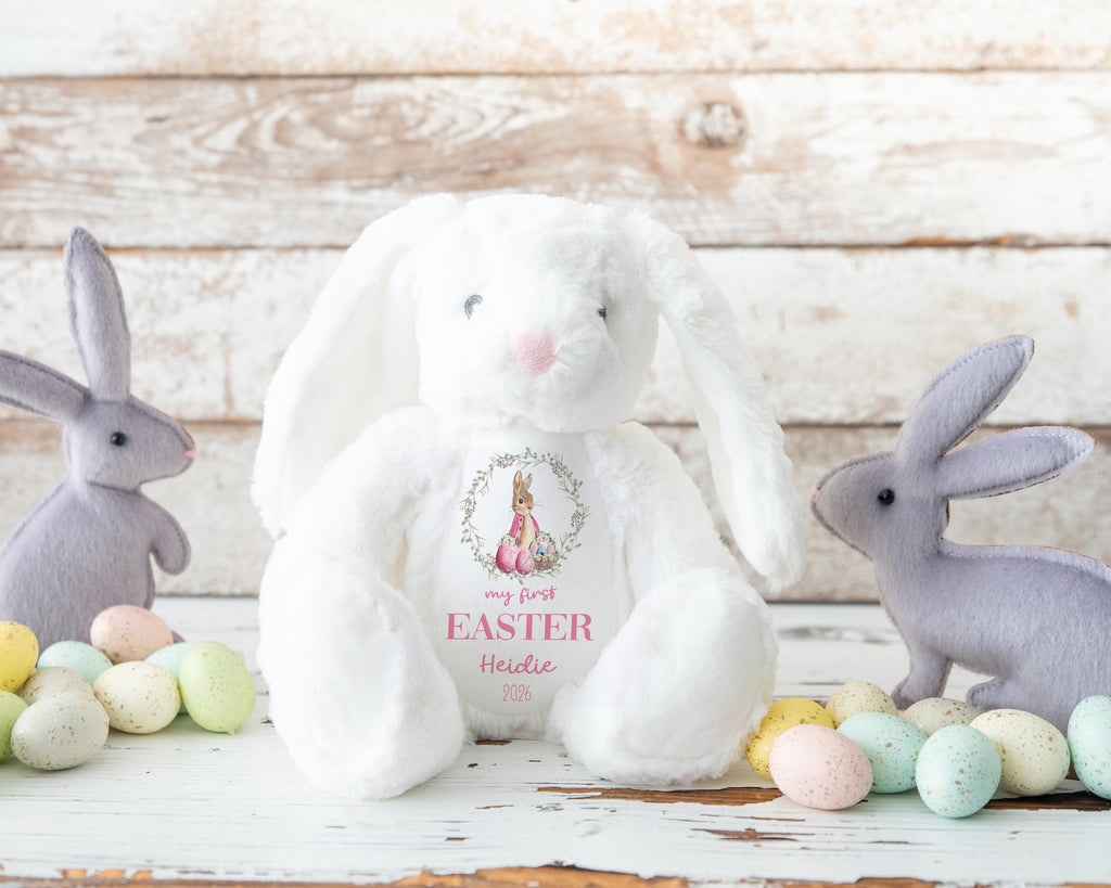 Personalized Easter Bunny Toy: My First Easter Gift, Soft Plush Keepsake