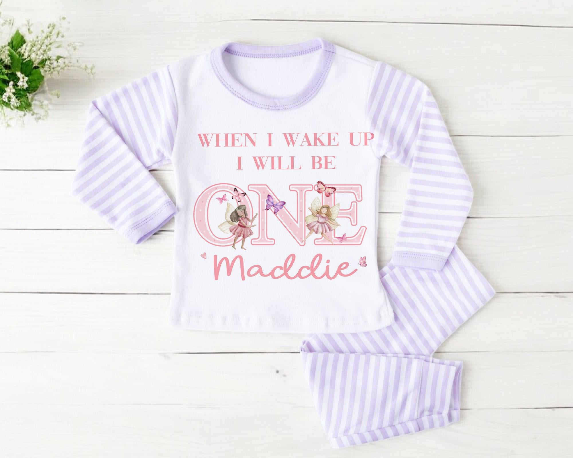 Personalized Fairy 1st Birthday Pajamas: Butterfly Outfit