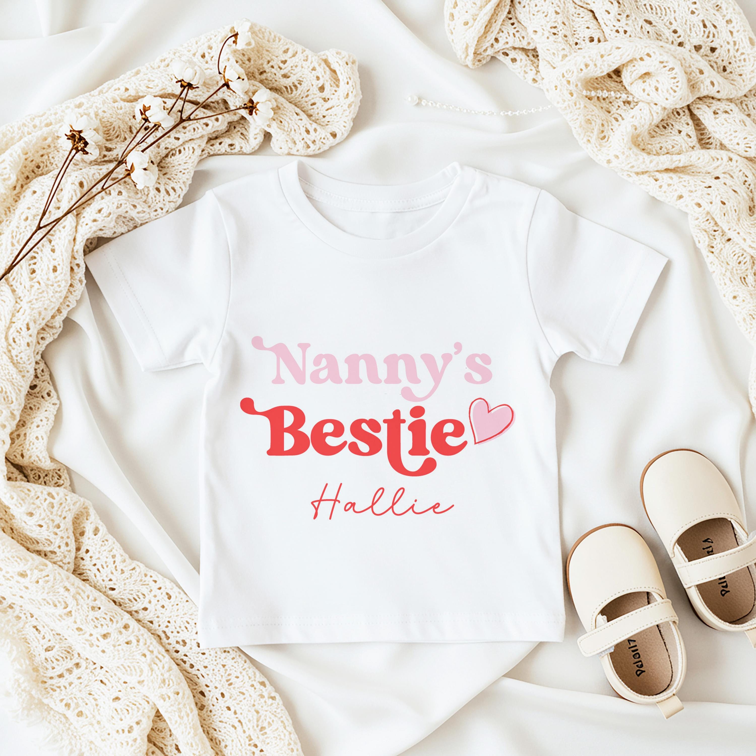 Personalized Nanny's Bestie Tshirt, Mother's Day Gift