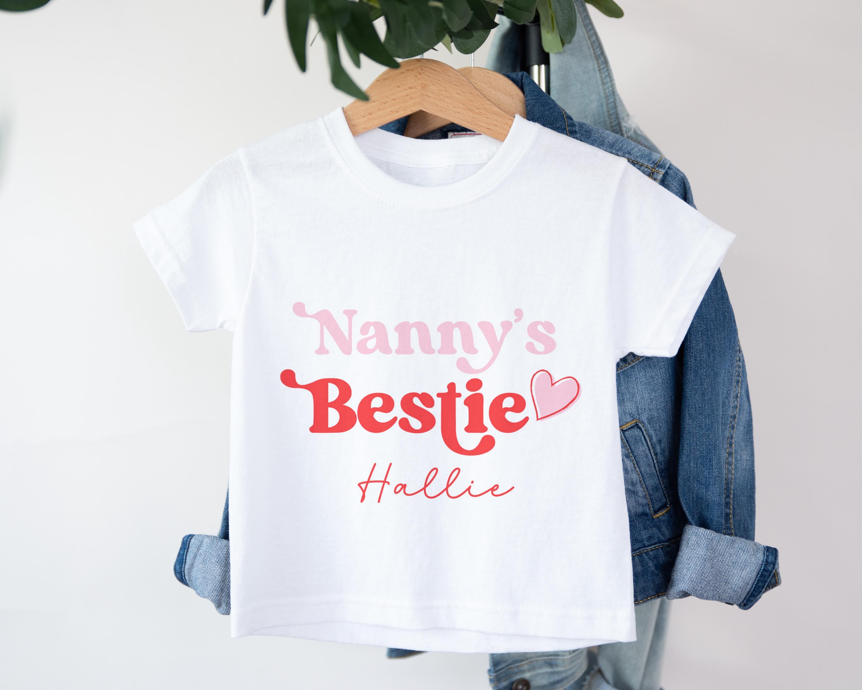 Personalized Nanny's Bestie Tshirt, Mother's Day Gift