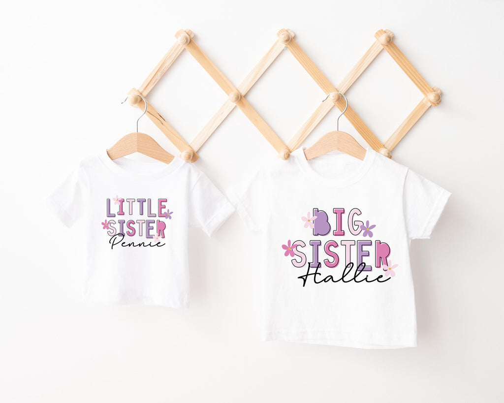 Personalized Siblings Matching Set, Big Sister Little Sister, Personalised Siblings Set