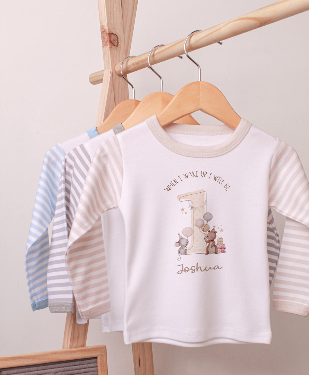 Safari Jungle 1st Birthday Pajamas: Personalized Cotton PJs