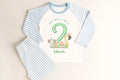 Safari Jungle Animal Second Birthday Pyjamas , When I Wake Up I Will Be Two Custom 2nd Birthday Pjs, Personalized Second Birthday Pjs