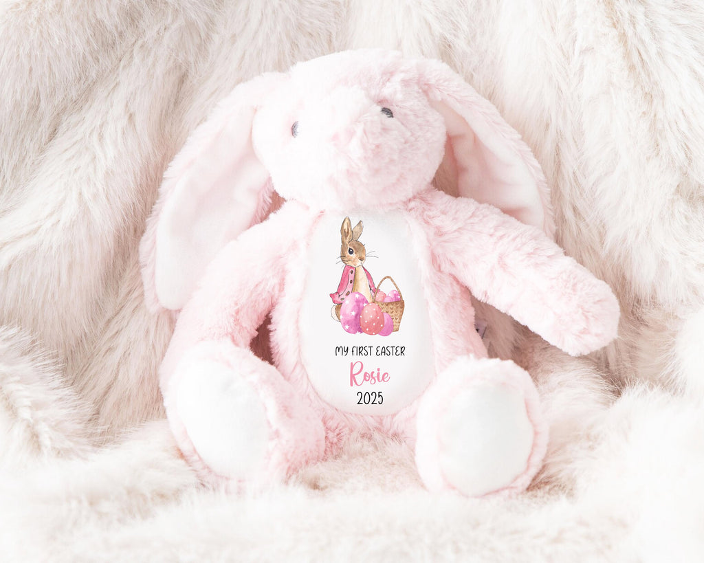 Personalised Peter Rabbit Bunny Teddy Plushie Baby's First Easter Children's Kids Name Gift Present Keepsake 1st Easter Gift For Grandson