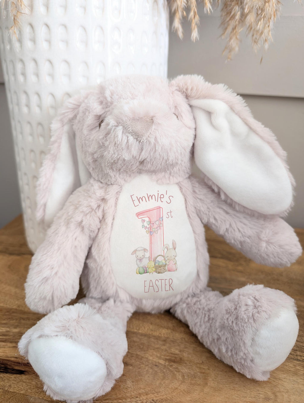 Personalised Easter Bunny Teddy Plushie Baby's First Easter Children's Kids Name Gift Present Keepsake 1st Easter Gift For Granddaugter