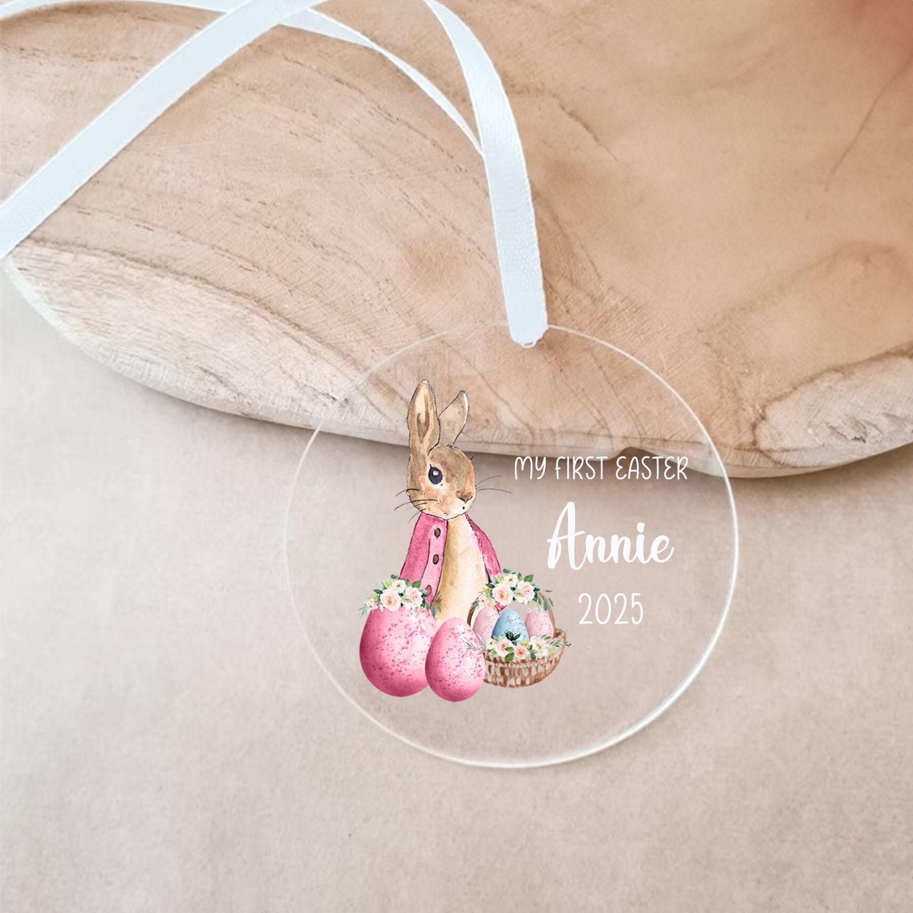 My First Easter Rabbit Teddy Gift, 1st Easter Keepsake, Easter Bunny Toy, Personalised Easter Bunny Soft Toy, Personalised Name Bunny