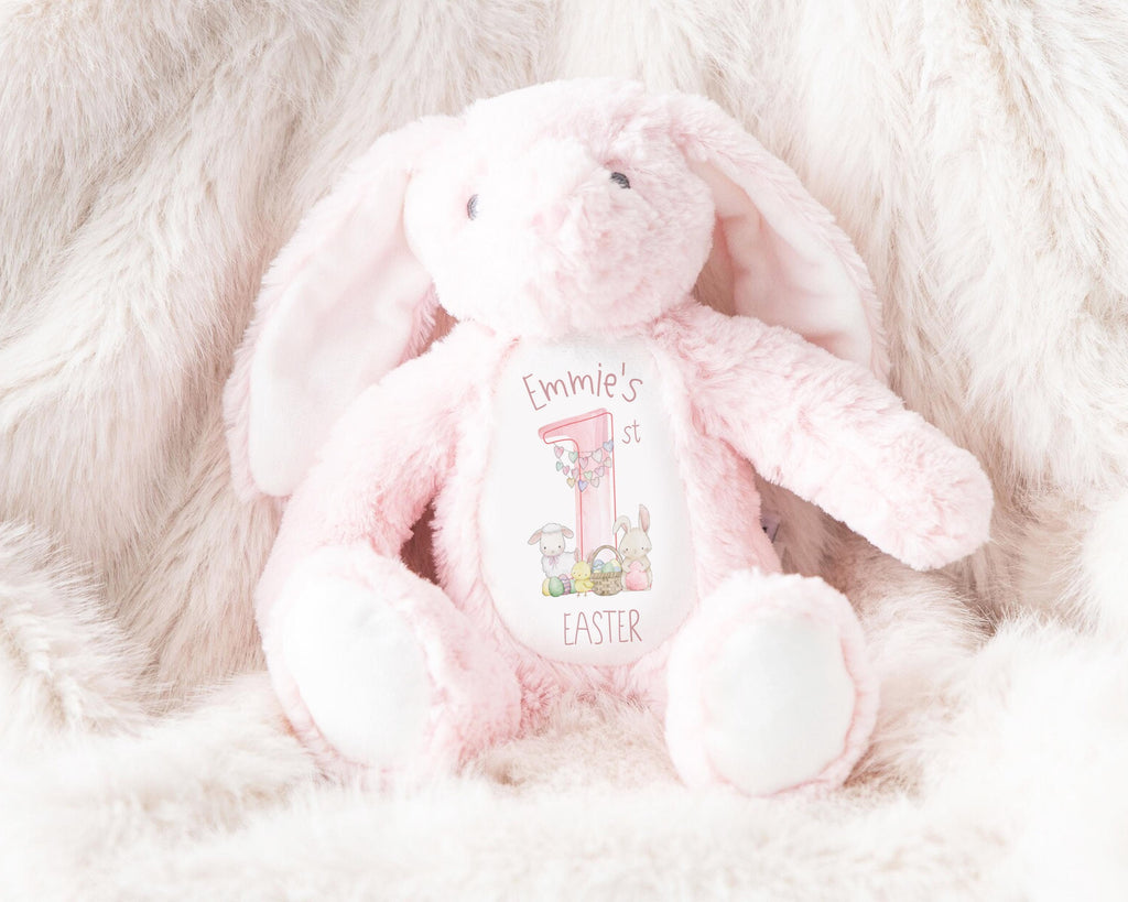 Personalised Easter Bunny Teddy Plushie Baby's First Easter Children's Kids Name Gift Present Keepsake 1st Easter Gift For Granddaugter