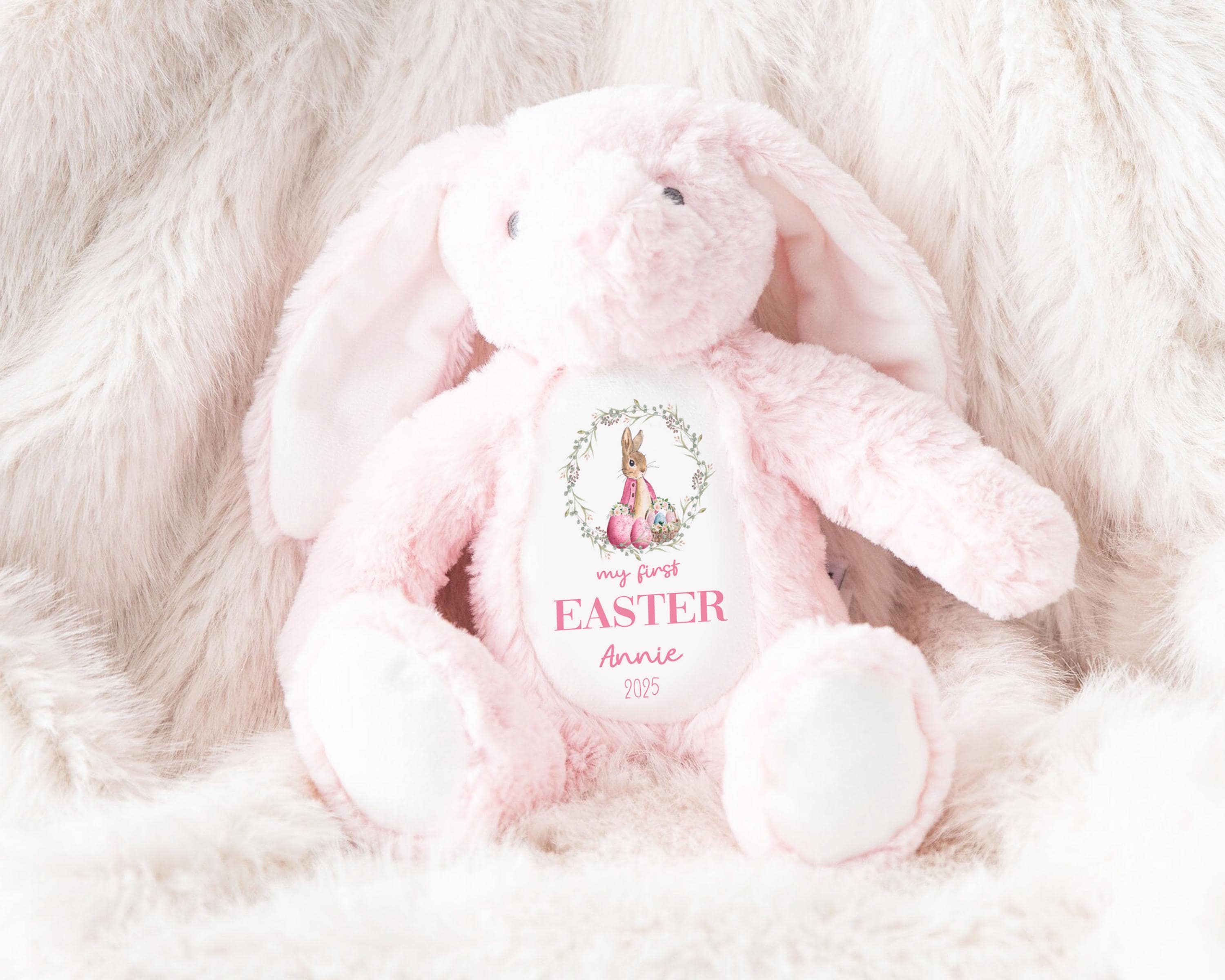 My First Easter Gift, Personalised 1st Easter Gift, First Easter Teddy, Easter Bunny Toy, Personalised Easter Bunny, Soft Toy Keepsake