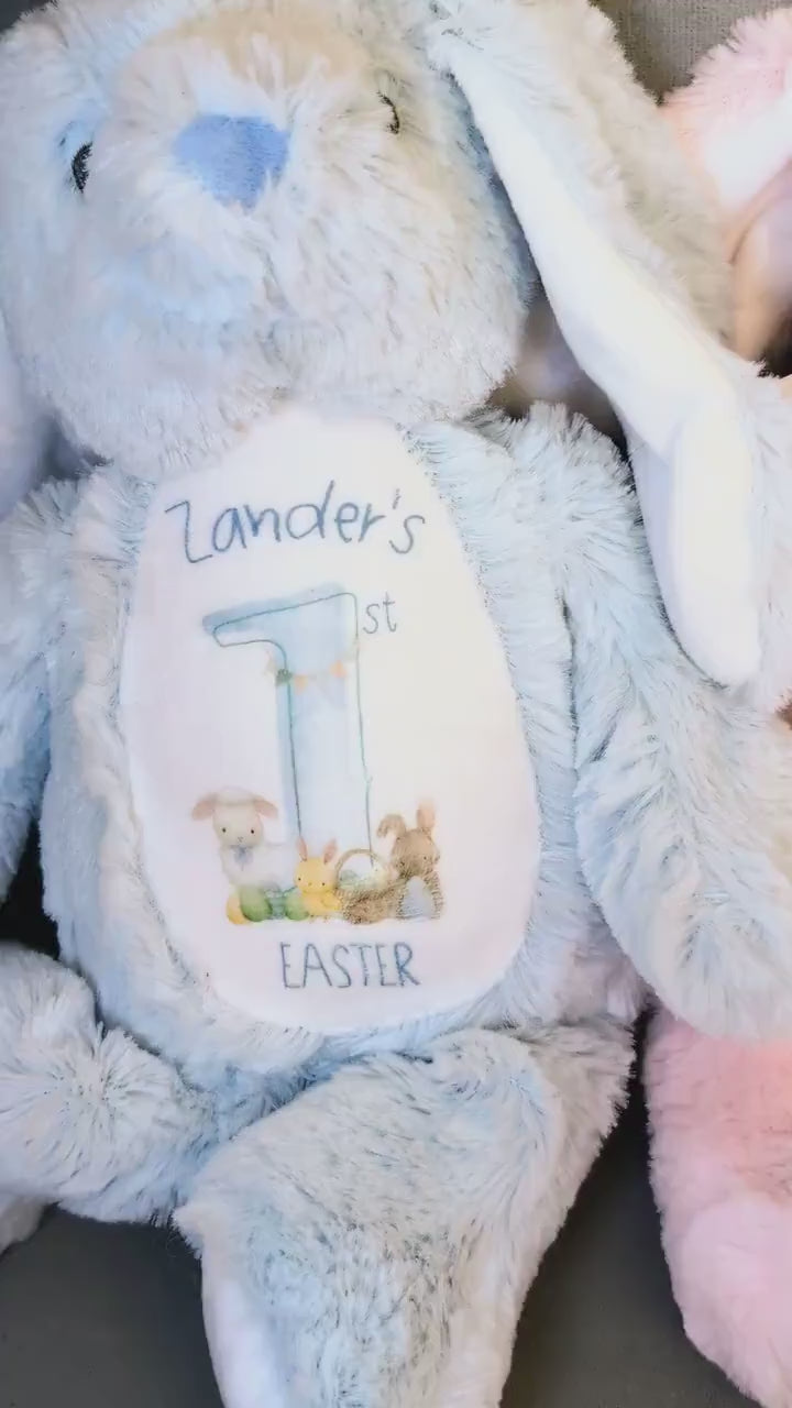 Personalised Easter Bunny Teddy Plushie Baby's First Easter Children's Kids Name Gift Present Keepsake 1st Easter Gift For Granddaugter